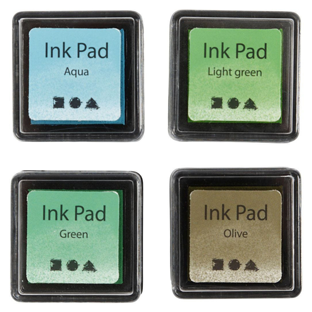 Ink Pad 4-pack Green & light green