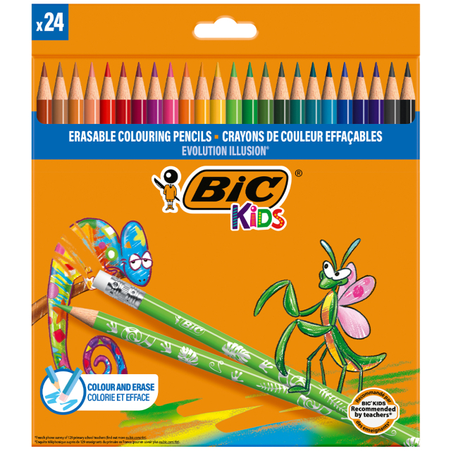 Evolution Illusion Coloring pencils 24-pack