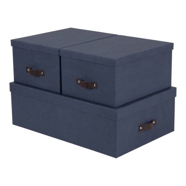 Inge Storage Box set of 3 Blue