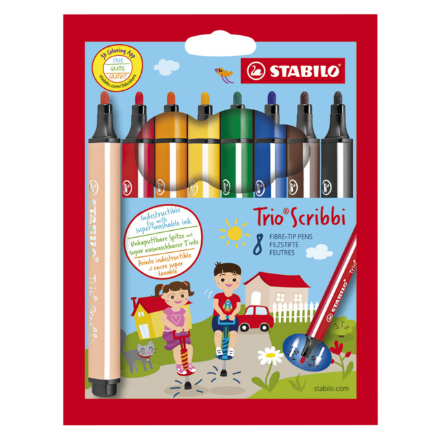 Trio Scribbi Felt-tip 8 pcs