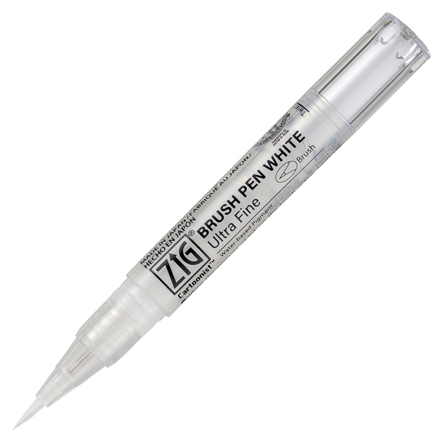Cartoonist Brush Pen White Ultra-Fine