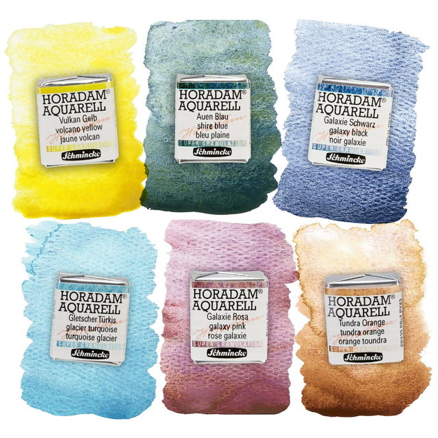 Horadam Super Granulation Deep sea green Half Pans in the group Art Supplies / Artist colours / Watercolor Paint / Watercolor pans at Pen Store (128006)