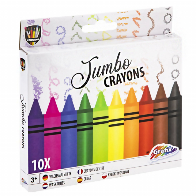 Jumbo Crayons 10-set
