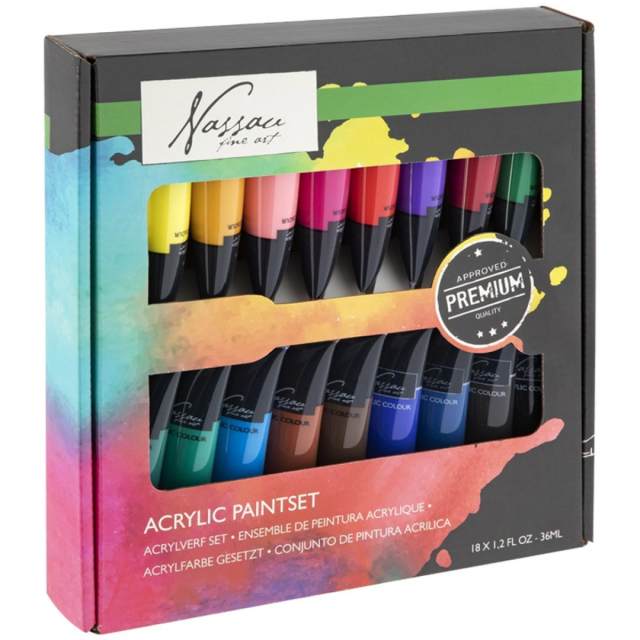 Acrylic paint 36 ml 18-set