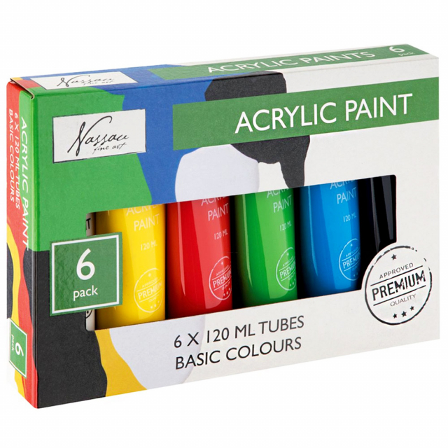 Acrylic Paint 120 ml 6-set Basic