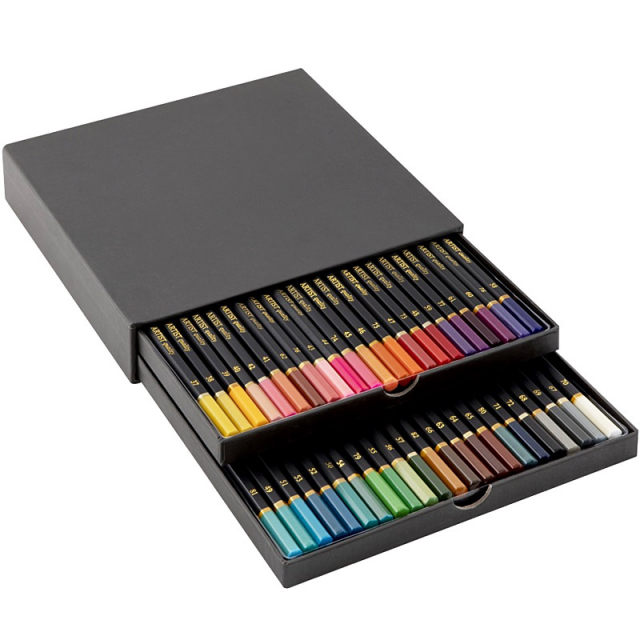 46 Pcs Professional Colouring Pencils Gift Box, Colouring Pencils Set,  Christmas Coloring Pencils Set, Coloring Pencils Gift Set, Stationery 