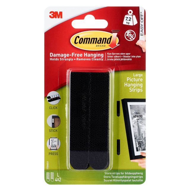 Command Hanging Strips Large Black