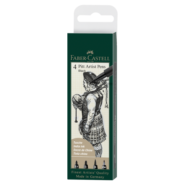 PITT Artist Pack of 4 Black