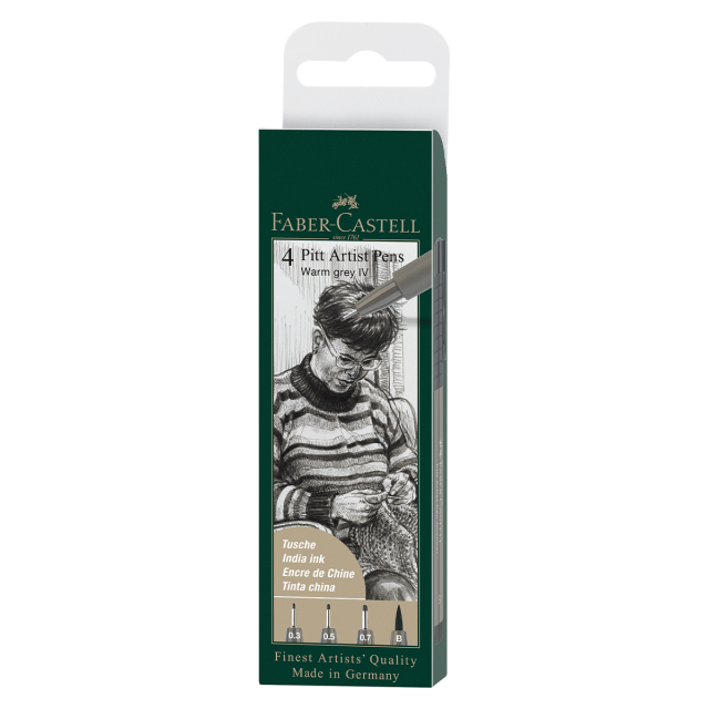 PITT Artist Pack of 4 Warm Grey