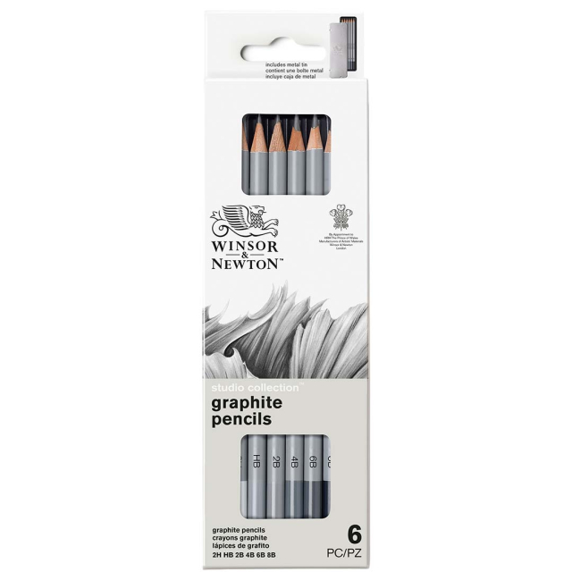 Graphite Drawing Pencil Set (Box of 12) Choose grade from 12B to 6H