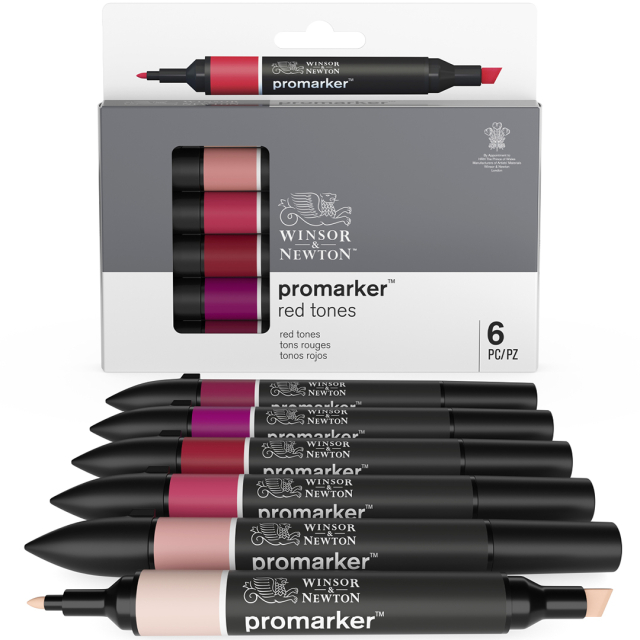 Promarker Set of 6 Red tones