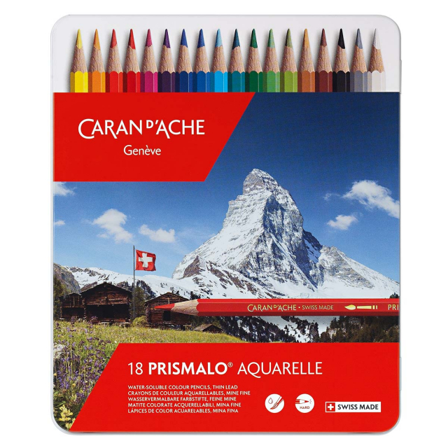 Caran d'Ache Prismalo Watercolor Pencils 12-set