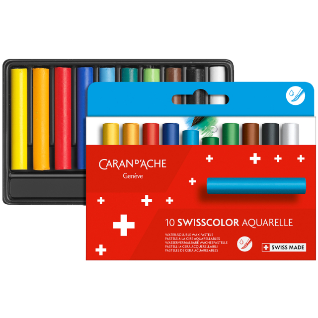 Swisscolor Aquarelle Pastel crayons 10-set