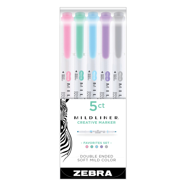 Zebra MildLiner Brush 5-Pack