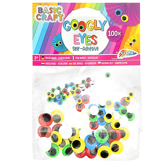 Googly Eyes Colour 100-pack Self-adhesive