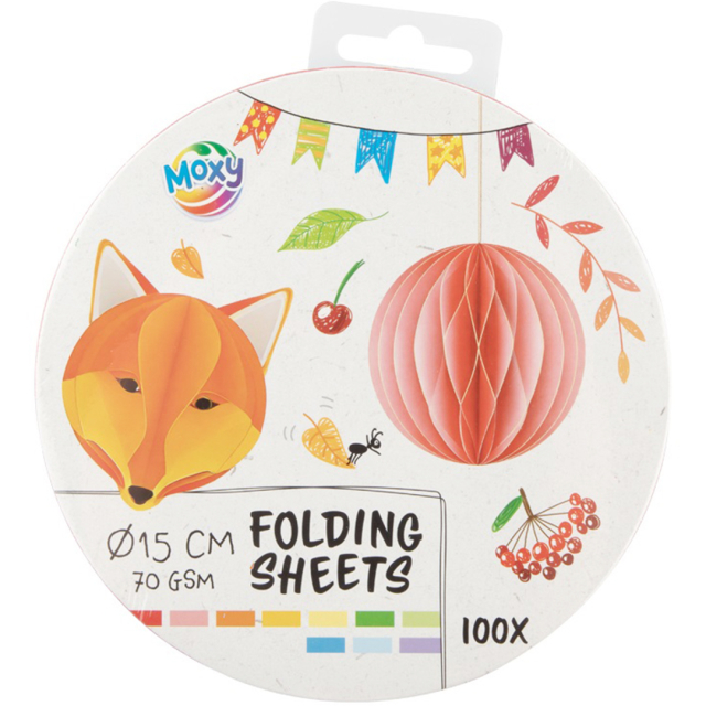 Folding sheets Round 15cm 100-pack