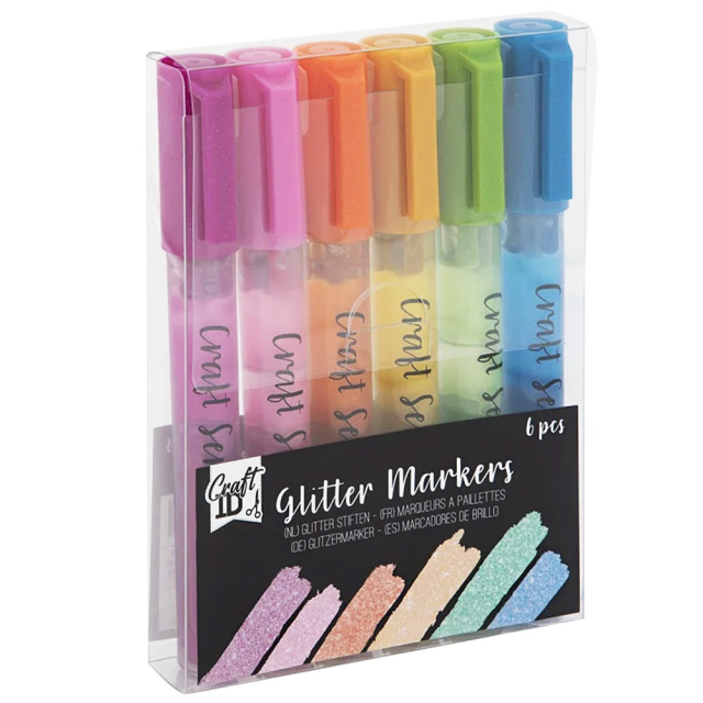 Glitter Markers 6-set