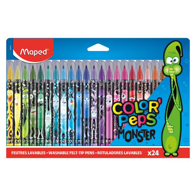 Lot de 5 feutres XXL Color'Peps Brush tip - MAPED - Drawin'Kids