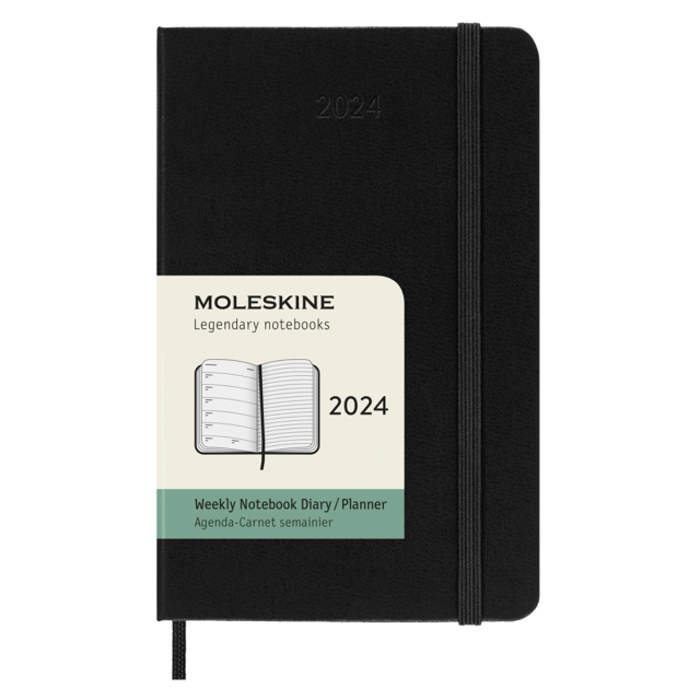 Moleskine 2024 Pro Vertical Weekly Planner, 12M, Extra Large