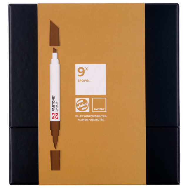 Marker Set of 9 Brown