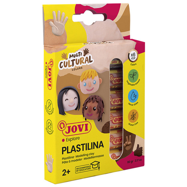 Plastilina Modelling Clay set of 6 Skintones 15 g