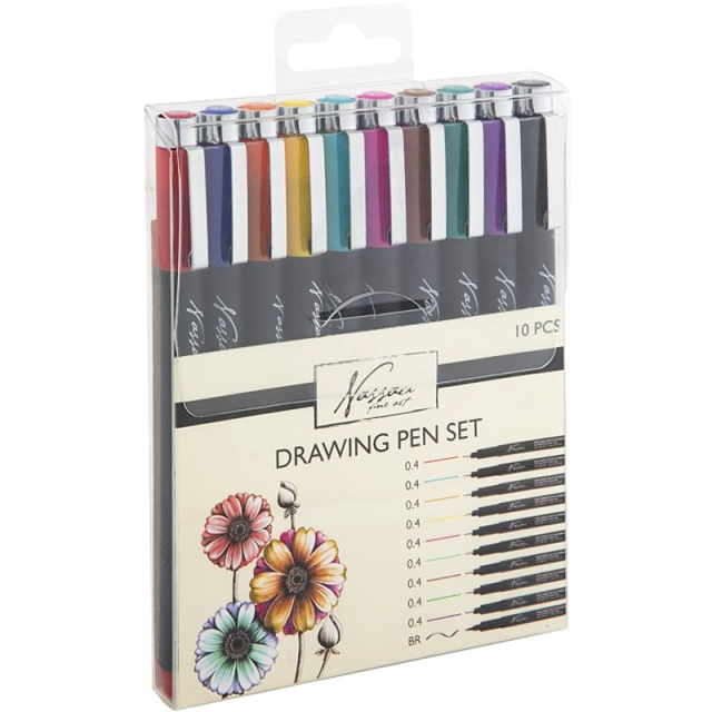 Fineliner Drawing pen Colour 10-set