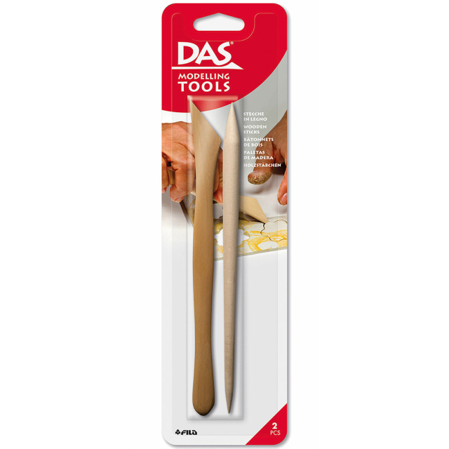 Hardwood modelling tools 2 pcs
