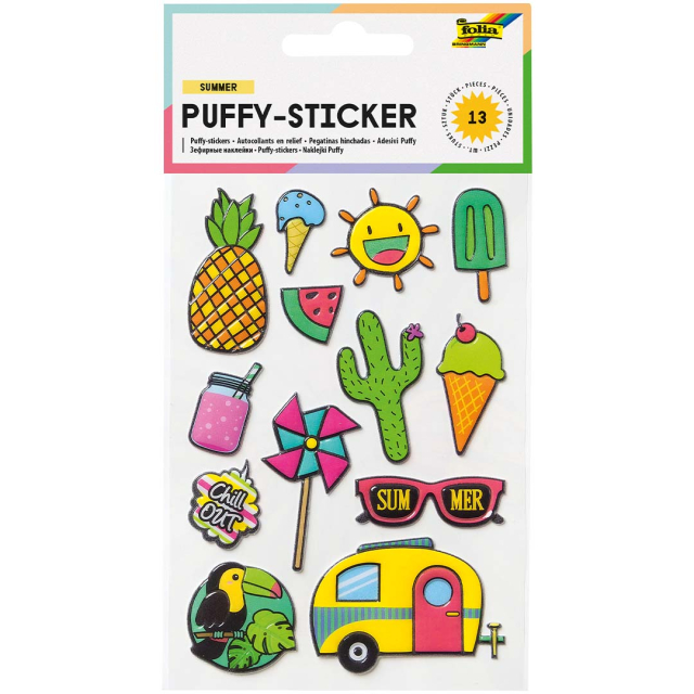 Soft 3D Stickers Summer 1 Sheets