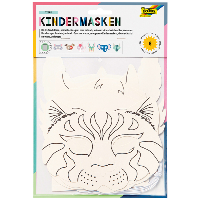 Children's Masks Animals 6-pack