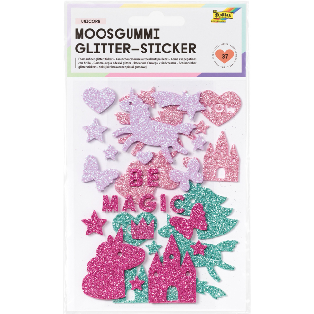 Foam rubber stickers Unicorn 2 Sheets