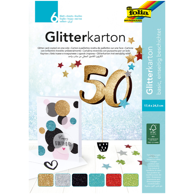 Glitter board pad Basic 6 Sheets