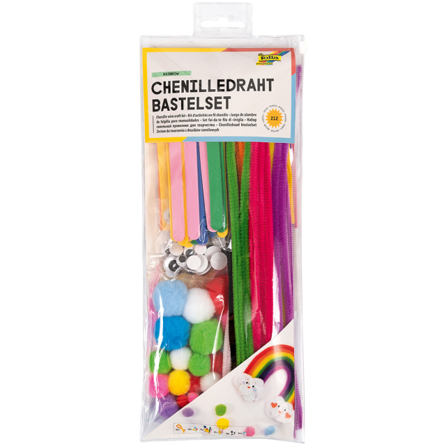DIY-kit Pipe Cleaners Rainbow 212 pcs