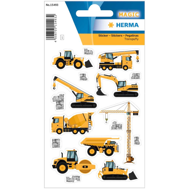 Stickers Construction vehicles 1 sheet