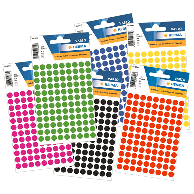 Multi-purpose labels Round 540 pcs