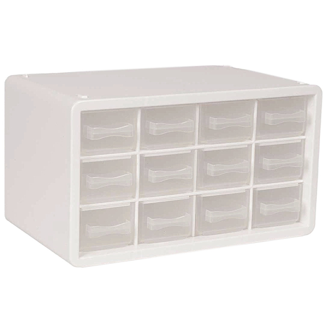 Storage organiser with 12 compartments Off-White