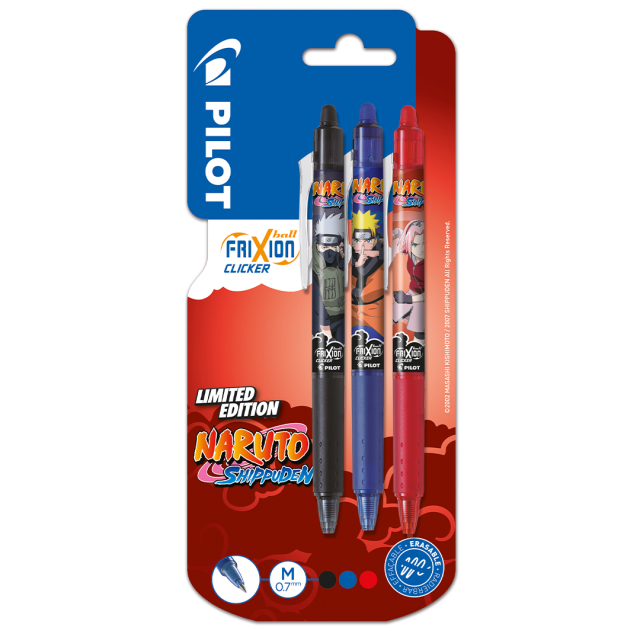 FriXion Clicker Naruto 0.7 Pack of 3
