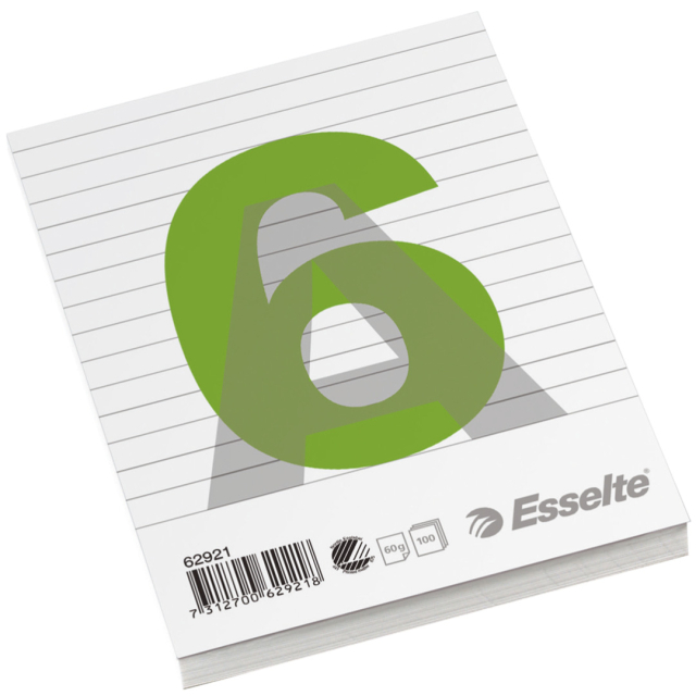 Glue-bound Notepad A6 60gsm 100 sheets Ruled