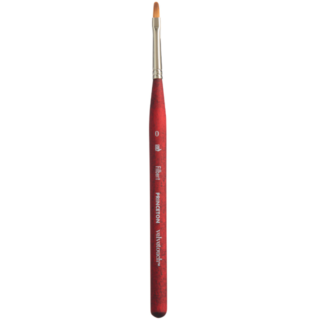 Velvetouch Synthetic Brush short handle Mini Filbert St 0