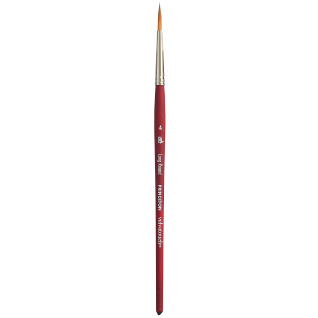 Velvetouch Synthetic Brush short handle Long Rund St 4