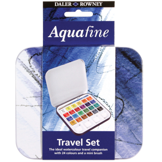 Watercolour Travel set Tin 24 ½ -Half pans 