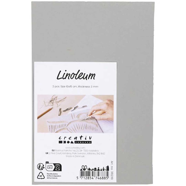 Linoleum 10x15 cm pack of 2