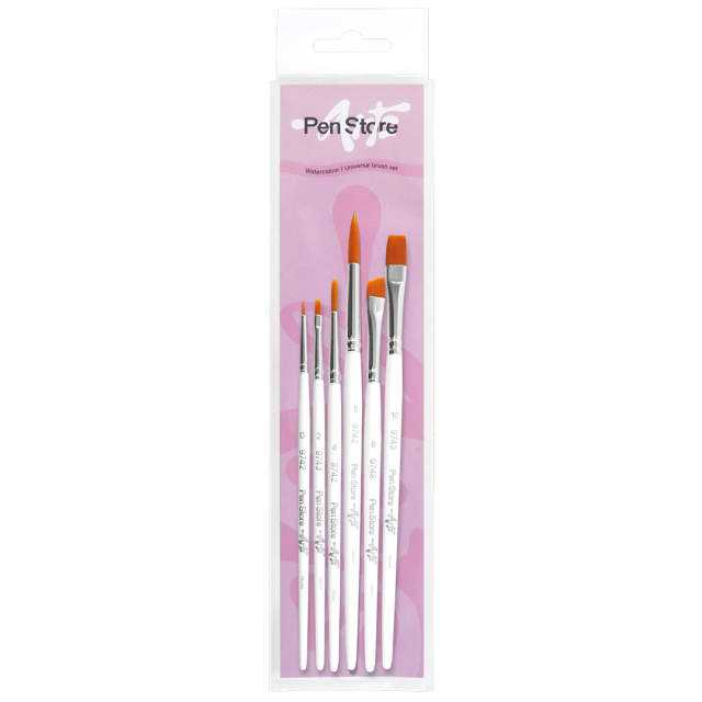 Synthetic brushes Watercolour/Universal Set of 6