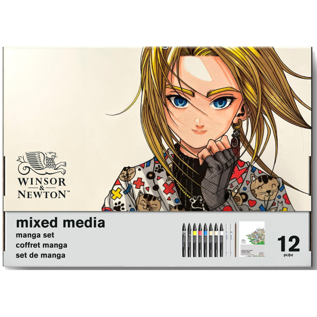 Mixed Media Graphic Art Manga 12 pcs