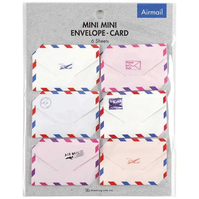 Mini Air Mail Envelopes Pack of 6