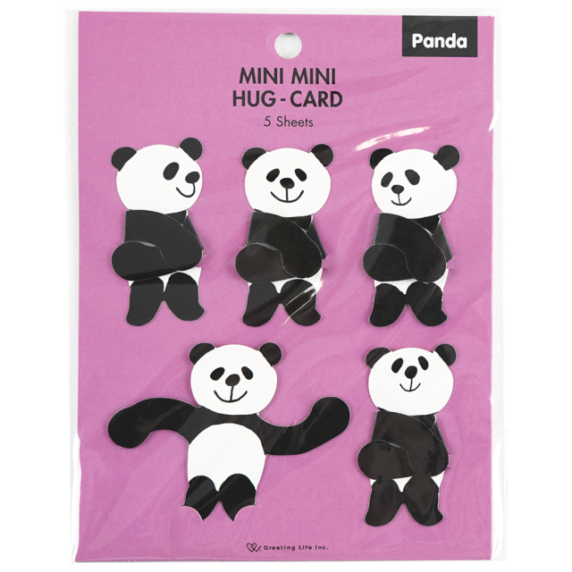 Mini cards Panda Pack of 5