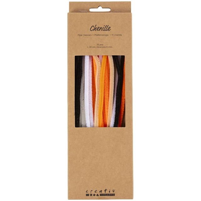 Chenille 30 cm 25-pack Halloween colours