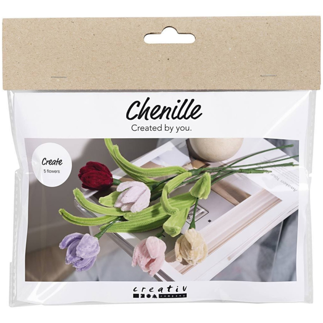 DIY-kit Chenille Flowers Tulips