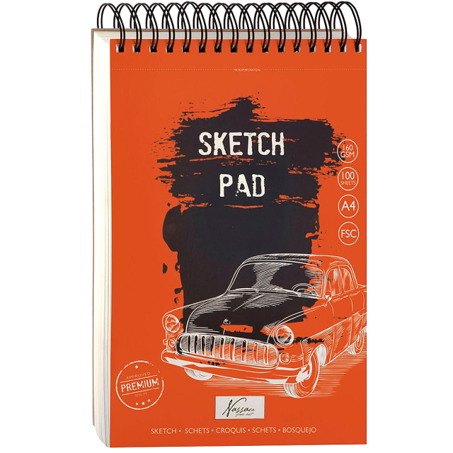 Sketchpad Spiral A4 160g 100 sheets