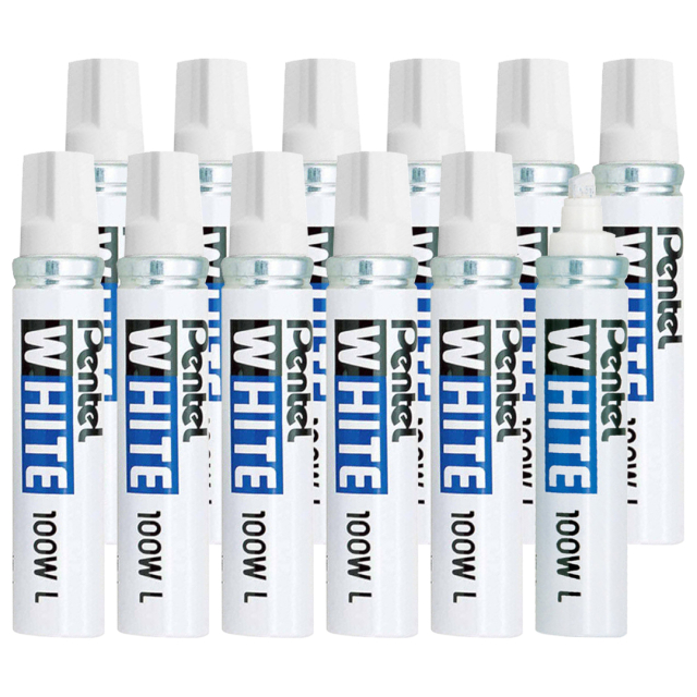 Paint Marker 100W L Broad White 12-pack