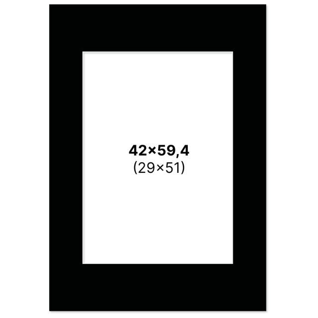 Passepartout Black 42x59,4 cm A2